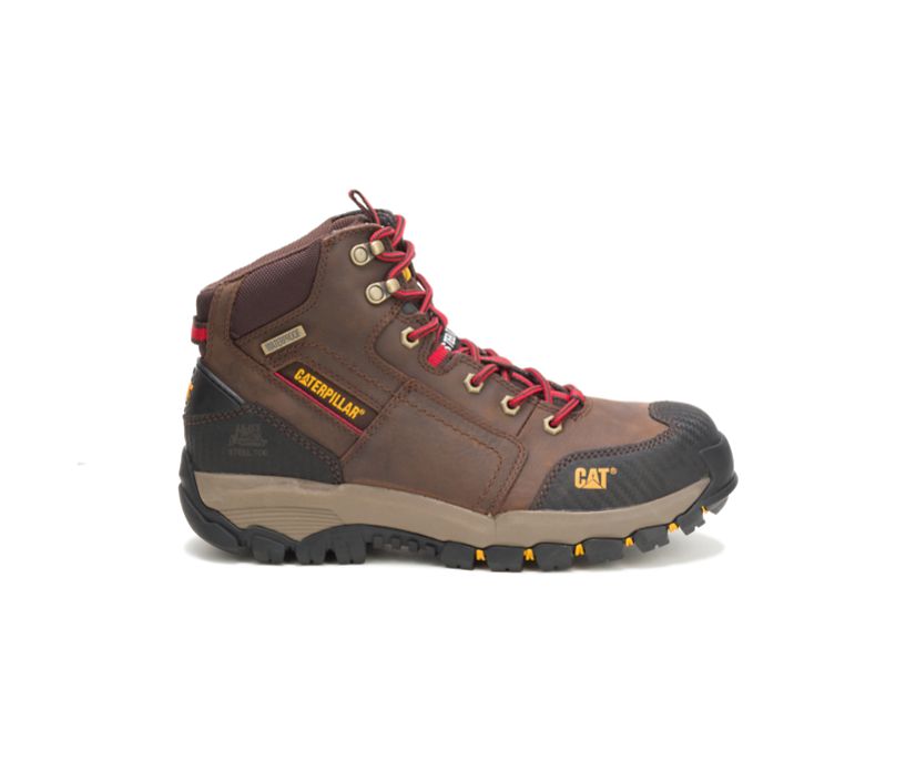 Caterpillar Navigator Mid Waterproof Steel Toe - Mørke Brune Vernestøvler Herre - Norge ( XRWDV-7583